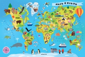 Puzzle edukacyjne 100: Mapa świata (15502)