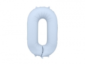 Balon foliowy cyfra 0 86cm mglisty niebieski