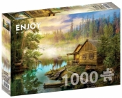Puzzle 1000 Chatka nad jeziorem