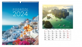 Kalendarz 2024 ścienny 30.5 x 40 - Podróże
