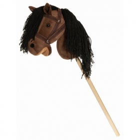 Koń na kiju Hobby Horse brązowy z lejcami 80cm (T-TED-03002)