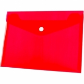 Teczka/koperta plastikowa na guzik Tetis A5, 12 szt. - czerwona (BT610-C)