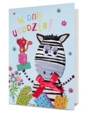 Karnet W dniu Urodzin zebra HM-200-1567