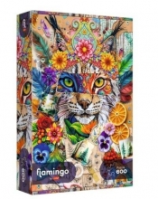 Puzzle 600 Flamingo - Kolaż inspiracji TREFL