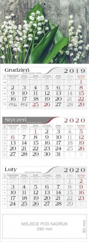 Kalendarz 2020 Trójdzielny Konwalie CRUX