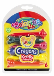 Colorino, Kredki świecowe zwierzątka - Kids, 6 kolorów (33022PTR)