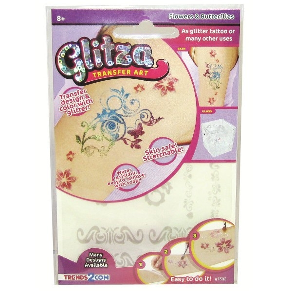 GLITZA Tatuaże Kwiaty +M otyle mały zest.