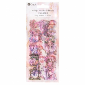 Naklejki PET - Wróżki crystal pink 6ark