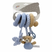 Pluszowa sprężynka New Baby - Miś 28 cm (5130a)