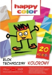 Blok techniczny A3/20 kolorowy 170g/m2