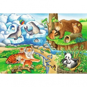 Puzzle 2w1: Zwierzęta w Zoo (7602)