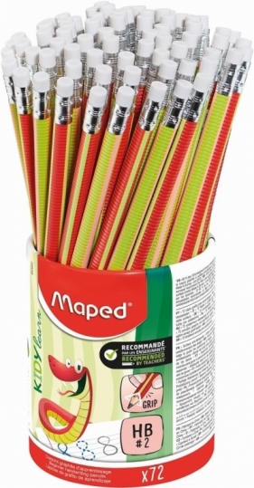 Ołówek z gumką Kidy Learn Grip HB (72szt) MAPED