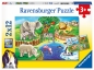 Ravensburger, Puzzle 2w1: Zwierzęta w Zoo (7602)