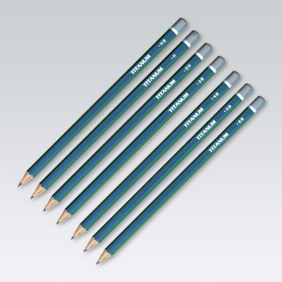 Ołówki techniczne Titanum bez gumki H opakowanie 12 szt (66743)