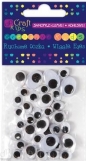 Samoprzylepne ruchome oczka owalne mix, 36 szt. (KSOC-016)