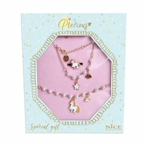 Zestaw biżuterii w opakowaniu prezentowym niebiesk