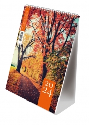 Kalendarz 2024, pionowy A5 ze spiralką - jesień