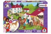 Puzzle 100 Schleich Klub jeździecki + figurka