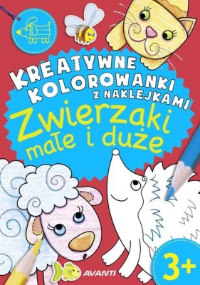 Kreatywne kolorowanki z naklejkami Zwierzęta małe i duże