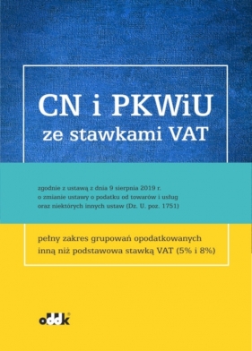 CN i PKWiU ze stawkami VAT
