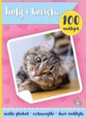 100 naklejek z plakatem. Koty i kotki - Praca zbiorowa