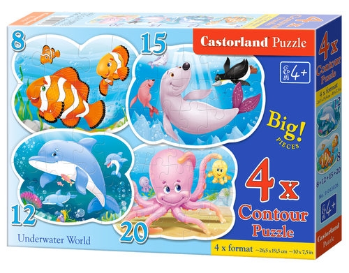 4x1 Contour Puzzle 8-12-15-20 Underwater World (043026)
