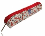 Piórnik mini kwiatki czerwonet PM-24
