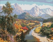 Diamentowa mozaika - Jesień w górach 40x50cm