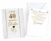 Karnet Rocznica ślubu 40