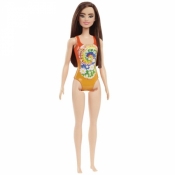 Lalka Barbie Plażowa w pomarańczowo-żółtym kostiumie (DWJ99/HDC49)