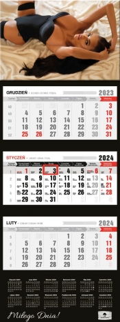 Kalendarz 2024 trójdzielny Dziewczyna KT-2 v.43