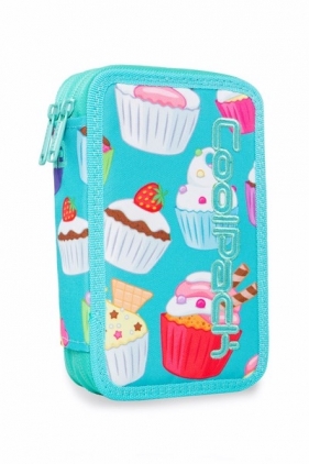 Coolpack - Jumper 2 - Piórnik podwójny z wyposażeniem - Led Cupcakes (A66203)