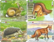 Puzzle Królik Wiewiórka Lis Jeż - <br />