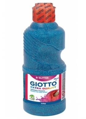Giotto farba plakatowa glitter cyan 250ml