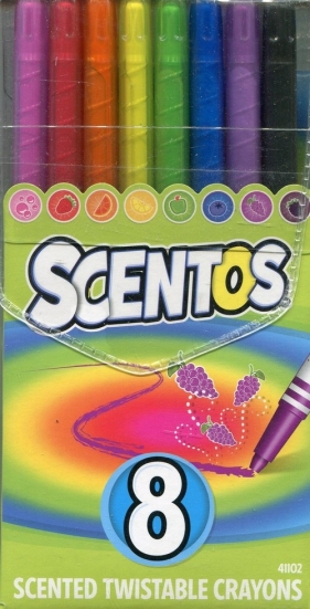 Wykręcane pachnące kredki Scentos - 8 sztuk
