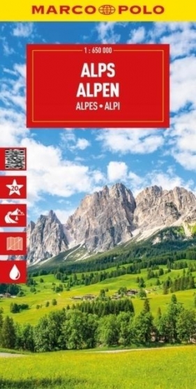 Mapa drogowa Alpy 1:650 000 - Opracowanie zbiorowe