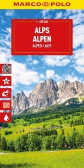 Mapa drogowa Alpy 1:650 000 - Opracowanie zbiorowe