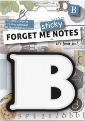 Forget me sticky - notes kart samoprzylepnych litera B