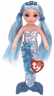 Ty Mermaids: Indigo - cekinowa niebieska syrenka, 45cm (02302)