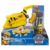 Psi Patrol, Flip and Fly Pojazd z figurka, Rubble (6037883/20088698)