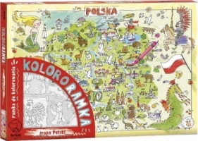 Kolororamka. Mapa Polski - Praca zbiorowa