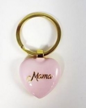 Brelok do kluczy - Mama (jasno różowe serce)