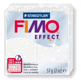 Masa termoutwardzalna Fimo effect biały brokotowy (8020-052)