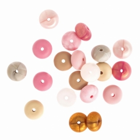 Koraliki silikonowe quartz rose 20szt