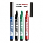Marker permanentny Fibracolor Hi-Text 580/PB, czerwony 6,0 mm ścięta końcówka