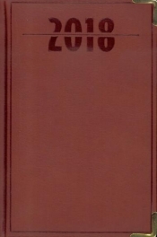 Terminarz 2018 B6 LUX złocony - brązowy