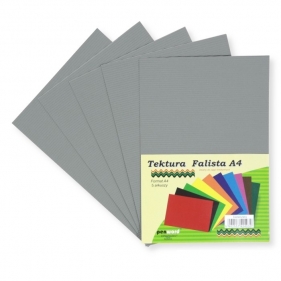 Tektura A4 falista jasnoszara 5szt