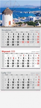 Kalendarz 2026 trójdzielny LUX, 1 szt