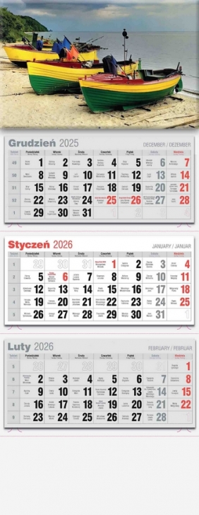 Kalendarz 2026 trójdzielny LUX, 1 szt