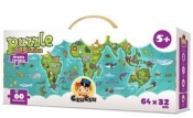 Puzzle podróżnika Mapa świata (4543845)